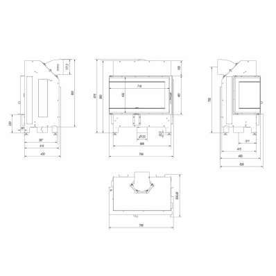Каминная топка ILDNORD MALMO в Гомеле