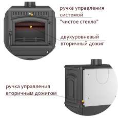 Печь-камин Везувий LV-12 Антрацит в Гомеле