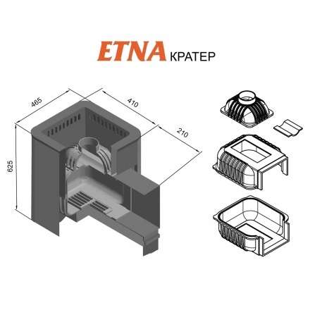 Печь для бани Этна Магма 18 (ДТ-4) в Гомеле