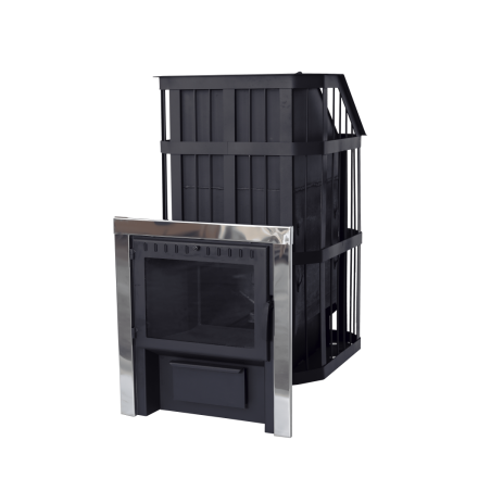 Печь банная Сибирь-24 c закрытой каменкой, панорамная дверца Амазонка бай фото в Гомеле