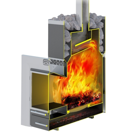 Печь для бани Теплодар Русь-12 ЛНЗП Профи Панорама в Гомеле