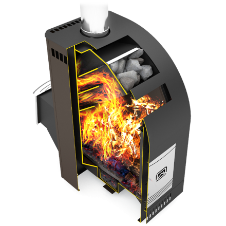 Печь для бани Теплодар Лагуна-12 ТК Панорама в Гомеле