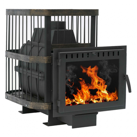 Печь банная Сибирь-24 (панорамное стекло, сетка квадрат) в Гомеле