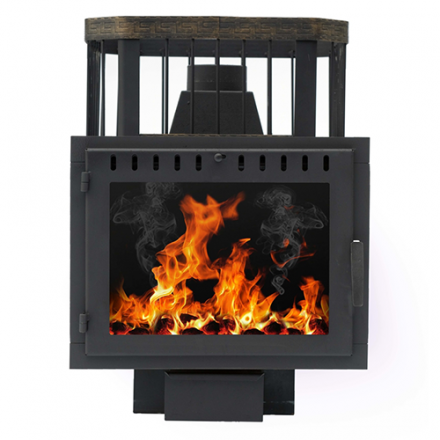 Печь банная Сибирь-24 (панорамное стекло, сетка квадрат) в Гомеле