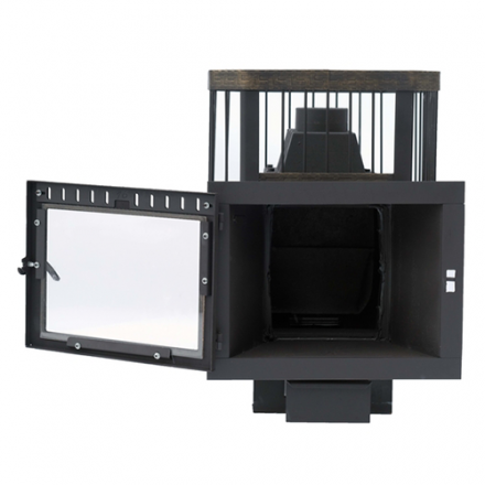 Печь банная Сибирь-24 (панорамное стекло, сетка квадрат) в Гомеле