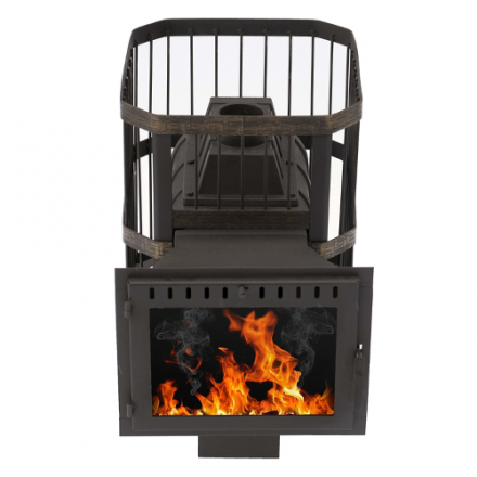 Печь банная Сибирь-24 (панорамное стекло, сетка квадрат) в Гомеле