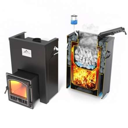 Печь для бани Везувий Эверест Inox 20 (205) под облицовку в Гомеле