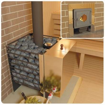 Печь для бани Добросталь Жара-люкс 30 чугунная дверка в Гомеле