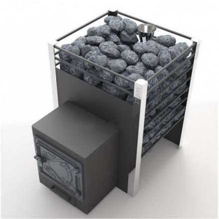 Печь для бани Добросталь Жара-люкс 20 чугунная дверка Амазонка бай фото в Гомеле