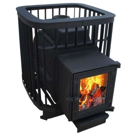 Чугунная печь для бани Варвара Прима 16 (К201) стекло купить в Гомеле