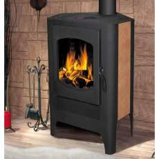 Стальная печь-камин со стеклом Бавария Эко угловая с плитой одна конфорка фото  в Гомеле