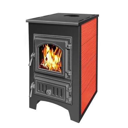 Печь-камин Везувий ПК-01 (270) красная 9 кВт Амазонка бай фото в Гомеле