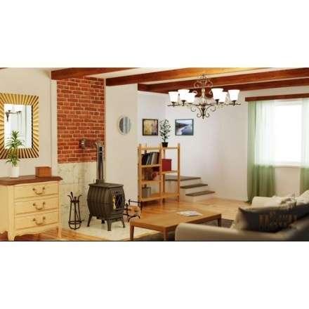 Купить Печь-камин Печь-камин ProMetall Бахта (черная) чугун в Гомеле Амазонка бай фото в Гомеле