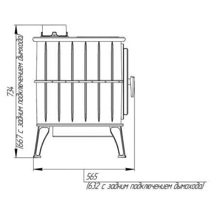 Купить Печь-камин Печь-камин ProMetall Бахта (черная) чугун в Гомеле Амазонка бай фото в Гомеле