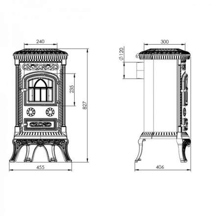 Купить Печь-камин Печь-камин NORDflam Plato чугун в Гомеле Амазонка бай фото в Гомеле