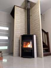 Купить стальной недорогой камин с шамотом Мета-Бел Амур в Гомеле фото в Гомеле