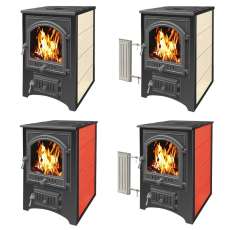 Купить Печь-камин Везувий ПК-01 (205) с плитой и т/о красн.12 кВт в Гомеле в Гомеле