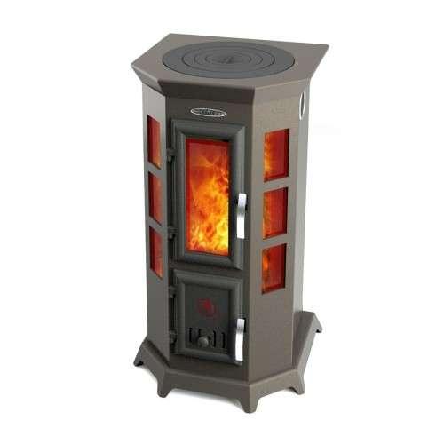 Отопительная печь Термофор Статика Секста, чёрная бронза Амазонка бай фото в Гомеле