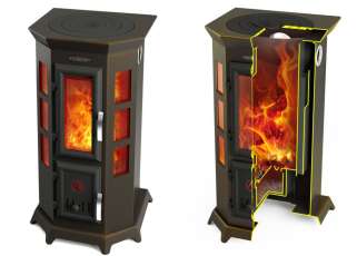 Стальная печь Термофор Статика Секста, чёрная бронза фото в Гомеле