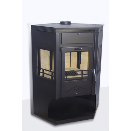 Стальной камин Сибирь 15 с дровницей фото в Гомеле