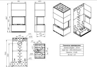 Стильный камин Родос 800 черный фото в Гомеле