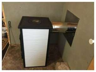 купить Печь-камин Везувий ПК-01 (270) c плитой бежевая 9 кВт в Гомеле в Гомеле