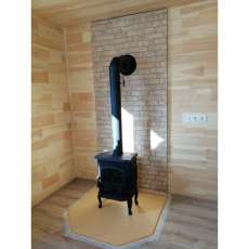 Чугунный камин со стеклом Сибирь 7 фото в интерьере в Гомеле