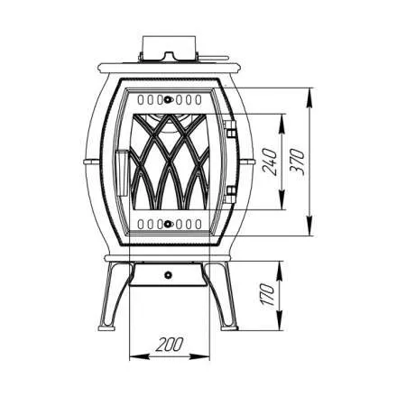 Купить Печь-камин Печь-камин ProMetall Бахта (серая) чугун в Гомеле Амазонка бай фото в Гомеле