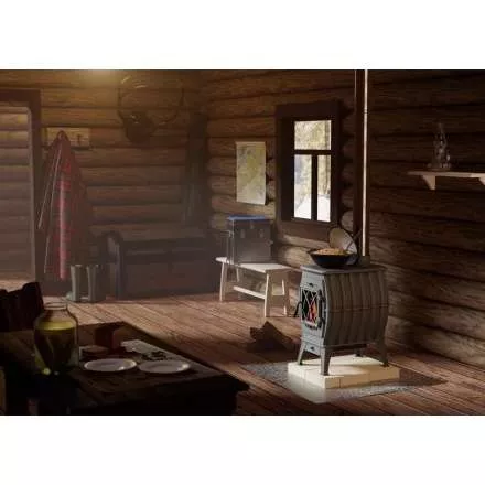 Купить Печь-камин Печь-камин ProMetall Бахта (серая) чугун в Гомеле Амазонка бай фото в Гомеле