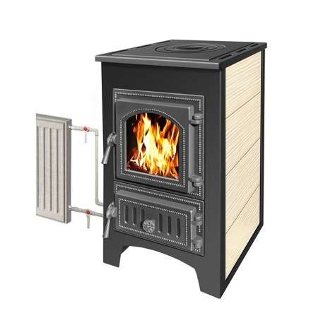 Печь-камин Везувий ПК-01 (270) с плитой и т/о бежевая 9 кВт купить в Гомеле