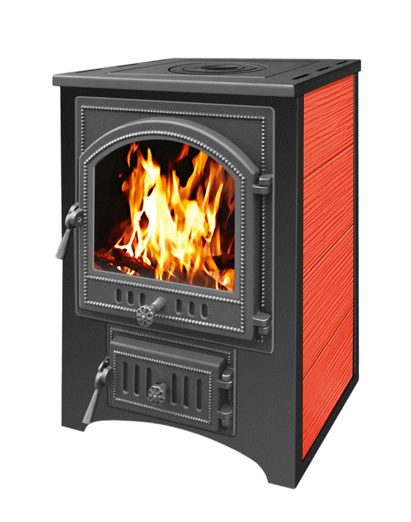 Печь-камин Везувий ПК-01 (205) c плитой красная 12 кВт купить в Гомеле