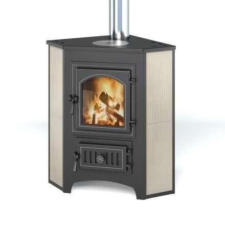 Печь-камин Везувий ПК-01 (220) с конфоркой угловой бежевый 9 кВт купить в Гомеле