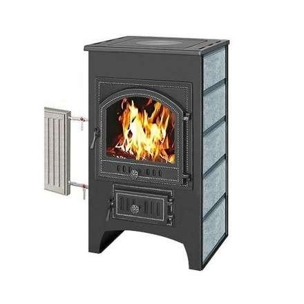 Печь-камин Везувий ПК-02 (205) с плитой и т/о змеевик 12 кВт купить в Гомеле