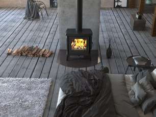 Купить чугунный Печь-камин EVEREST S13 в Гомеле фото в интерьере в Гомеле