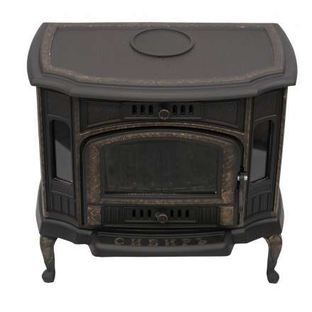 Стильный камин со стеклом Сибирь 10 чугунная Фото в Гомеле