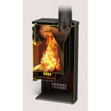 Стальной камин со стеклом Теплодар Кадриль фото в Гомеле