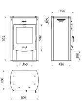 Недорогой печь-камин Теплодар Танго фото габариты в Гомеле