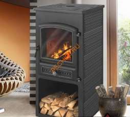 Недорогой стальной печь-камин со стеклом ЭТНА (БКД) с плитой Амазонка бай фото в Гомеле