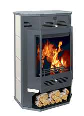 Стальной камин с дровницей Теплодар Румба фото в Гомеле