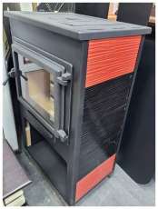 Стальной камин ЭТНА (Панорама) с плитой Антрацит" высокий фото в Гомеле