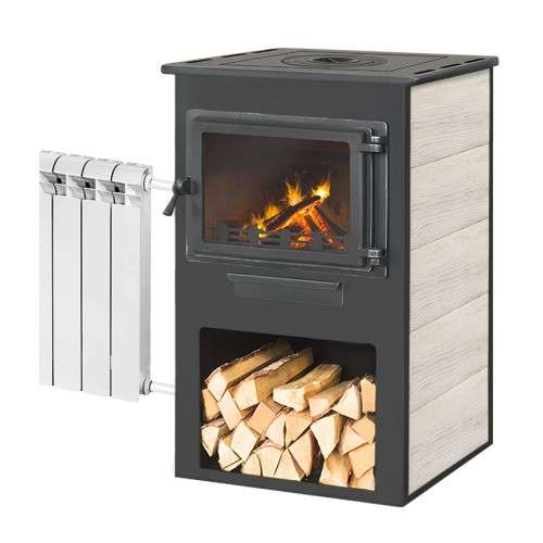 Печь-камин ЭТНА (Панорама) с плитой и ТО Амазонка бай фото Печь-камин ЭТНА (Панорама) с плитой и ТО Бежевый высокий купить в Гомеле