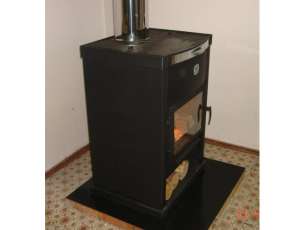 Стальная печь-камин с дровницей Теплодар ОВ-140 (прямой) фото в Гомеле