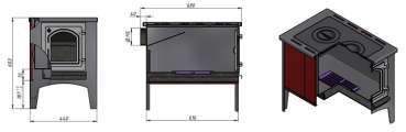 Купить Печь отопительная Везувий В9С в Гомеле в Гомеле