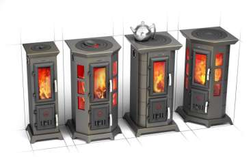 Угловая недорогая печь Термофор Статика Квинта, чёрная бронза фото в Гомеле