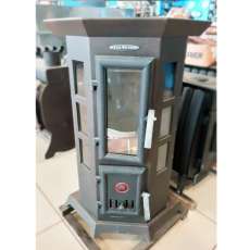 Угловая недорогая печь Термофор Статика Квинта, чёрная бронза фото в Гомеле