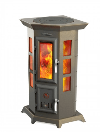 Отопительная печь Термофор Статика Квинта, чёрная бронза Амазонка бай фото в Гомеле