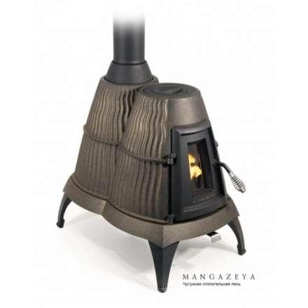 Отопительная печь Термофор Мангазея, чёрная бронза Амазонка бай фото в Гомеле