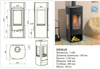 Купить недорогой камин со стеклом Мета-Бел Неман в Гомеле фото в Гомеле