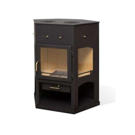 Печь-камин Мета-Бел АОТ 11.0 (в модификации Енисей с плитой") фото в Гомеле