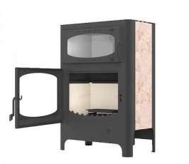 Печь-камин стальной Бавария Эко с духовкой и плитой фото в Гомеле